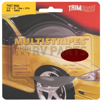 Trimbrite Pinstripe Tape - Double Stripe Vinyl Brown - T0407-1