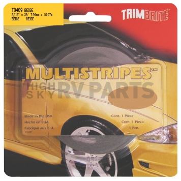 Trimbrite Pinstripe Tape - Double Stripe Vinyl Beige - T0409