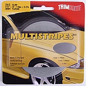 Trimbrite Pinstripe Tape - Double Stripe Vinyl Silver - T0410