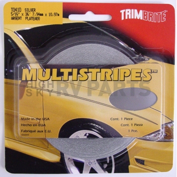 Trimbrite Pinstripe Tape - Double Stripe Vinyl Silver - T0410