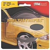 Trimbrite Pinstripe Tape - Double Stripe Vinyl Charcoal Metallic - T0414