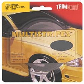 Trimbrite Pinstripe Tape - Double Stripe Vinyl Charcoal Metallic - T0414