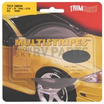 Trimbrite Pinstripe Tape - Double Stripe Vinyl Charcoal Metallic - T0414