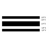 Trimbrite Pinstripe Tape - Triple Stripe Vinyl Black - T0501