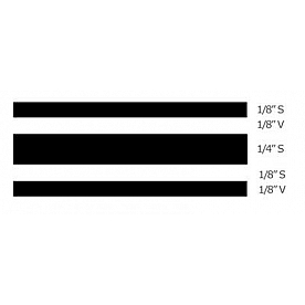 Trimbrite Pinstripe Tape - Triple Stripe Vinyl Black - T0501