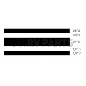 Trimbrite Pinstripe Tape - Triple Stripe Vinyl Black - T0501
