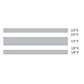 Trimbrite Pinstripe Tape - Triple Stripe Vinyl Silver - T0510