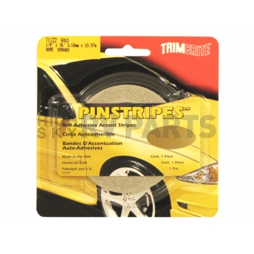 Trimbrite Pinstripe Tape - Single Solid Stripe Vinyl Gold - T1122-1