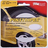 Trimbrite Pinstripe Tape - Single Solid Stripe Vinyl White - T1210