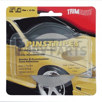 Trimbrite Pinstripe Tape - Single Solid Stripe Vinyl Gold - T1222-1