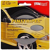 Trimbrite Pinstripe Tape - Single Solid Stripe Vinyl Silver - T1246