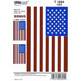 Trimbrite Decal - American Flag - Red/ White/ Blue - T1894