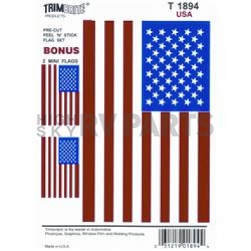 Trimbrite Decal - American Flag - Red/ White/ Blue - T1894