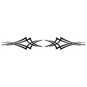 Trimbrite Decal - Tribal Set - Black/ Silver - T1951