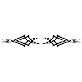 Trimbrite Decal - Tribal Set - Black/ Silver - T1951