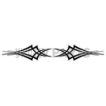 Trimbrite Decal - Tribal Set - Black/ Silver - T1951