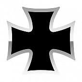 Trimbrite Decal - Iron Cross Set - Black/ Silver - T1953