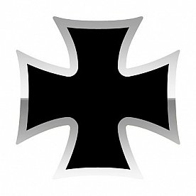 Trimbrite Decal - Iron Cross Set - Black/ Silver - T1953