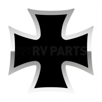 Trimbrite Decal - Iron Cross Set - Black/ Silver - T1953