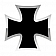 Trimbrite Decal - Iron Cross Set - Black/ Silver - T1953