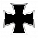 Trimbrite Decal - Iron Cross Set - Black/ Silver - T1953