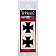 Trimbrite Decal - Iron Cross Set - Black/ Silver - T1953