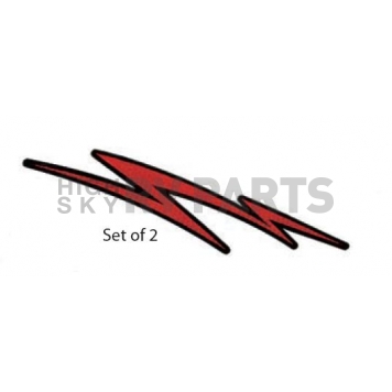Trimbrite Decal - Lightning Bolt - Red - T1960-1