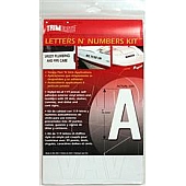 Trimbrite Body Graphics - White - Letters And Numbers - T9420