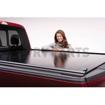 Retrax Tonneau Cover Hard Manual Retractable Black Matte Powder Coated Polycarbonate - 60482-2