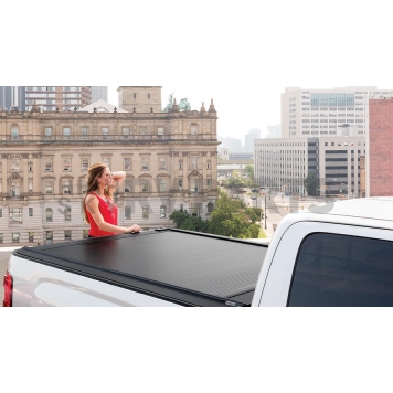 Retrax Tonneau Cover Hard Manual Retractable Black Matte Powder Coated Polycarbonate - 60484-1