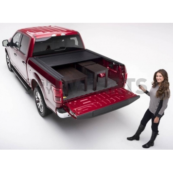 Retrax Tonneau Cover Hard Manual Retractable Black Matte Powder Coated Aluminum - 80482-2