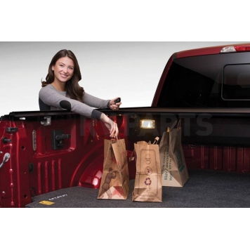 Retrax Tonneau Cover Hard Manual Retractable Black Matte Powder Coated Aluminum - 80482-5