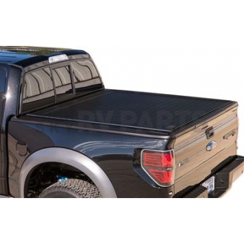 Retrax Tonneau Cover Hard Manual Retractable Black Matte Powder Coated Aluminum - 80753