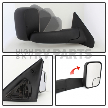 Xtune Exterior Towing Mirror Manual Rectangular Single - 9925108-1