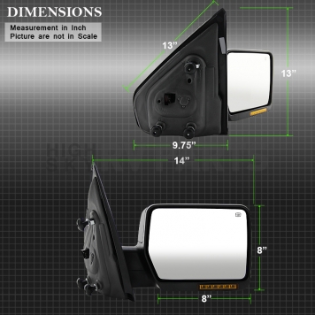 Xtune Exterior Mirror Power Rectangular Single - 9935329-5
