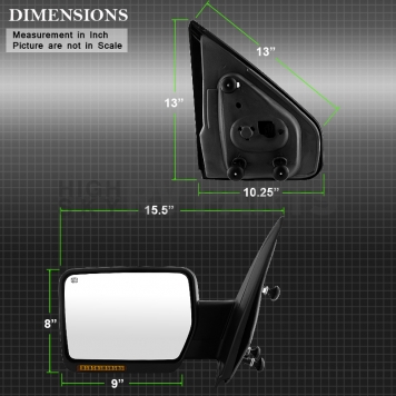 Xtune Exterior Mirror Power Rectangular Single - 9935336-8