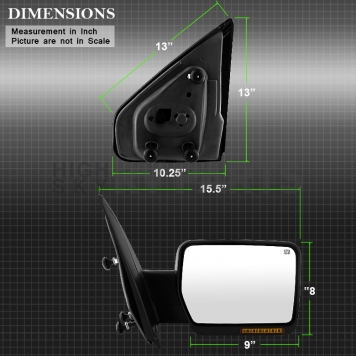 Xtune Exterior Mirror Power Rectangular Single - 9935343-8