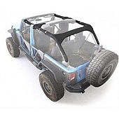 Smittybilt Roll Bar Cover Black 600D Striped Canvas - 5665201