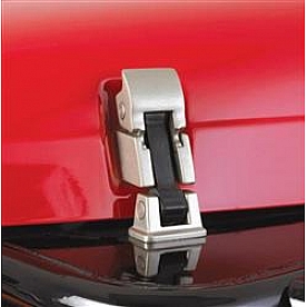 Smittybilt Hood Latch Polished Stainless Steel Silver Set Of 2 - 74334