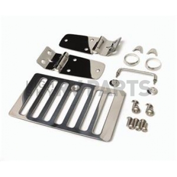 Smittybilt Hood Appearance Set Silver Polished Stainless Steel - 7465