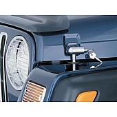 Smittybilt Hood Latch Chrome Plated Steel Silver Set Of 2 - 7591