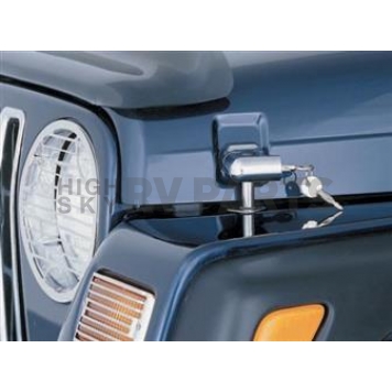 Smittybilt Hood Latch Chrome Plated Steel Silver Set Of 2 - 7591