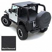 Smittybilt Duster Deck Cover - Covers Rear Cargo Area Vinyl Black Diamond - 761335