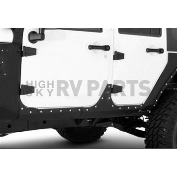 Smittybilt Rocker Panel Molding - Powder Coated Steel Black Set of 4 - 76887