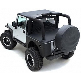 Smittybilt Bikini Top OEM Style Fabric Black Diamond - 93335