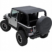 Smittybilt Bikini Top OEM Style Fabric Black Diamond - 93635