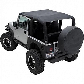 Smittybilt Bikini Top OEM Style Fabric Black Diamond - 93635