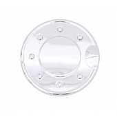 Auto Ventshade (AVS) Fuel Door Cover - Chrome Plated Silver ABS Plastic - 688771