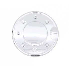 Auto Ventshade (AVS) Fuel Door Cover - Chrome Plated Silver ABS Plastic - 688771