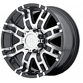 American Racing Wheels HE835 - 17 x 8 Black With Natural Face - HE83578055300